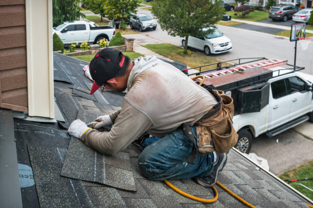 Professional Roof Replacement technician working in Tensed, ID